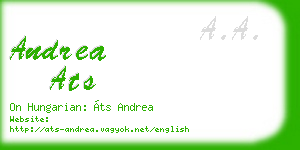 andrea ats business card